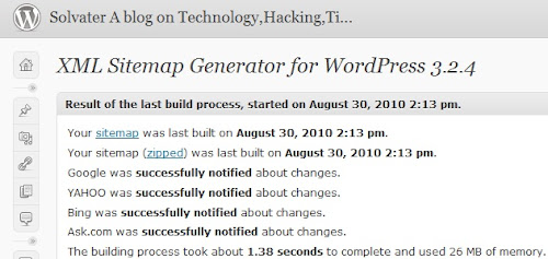 Wordpress Sitemap.xml Generator Plugin