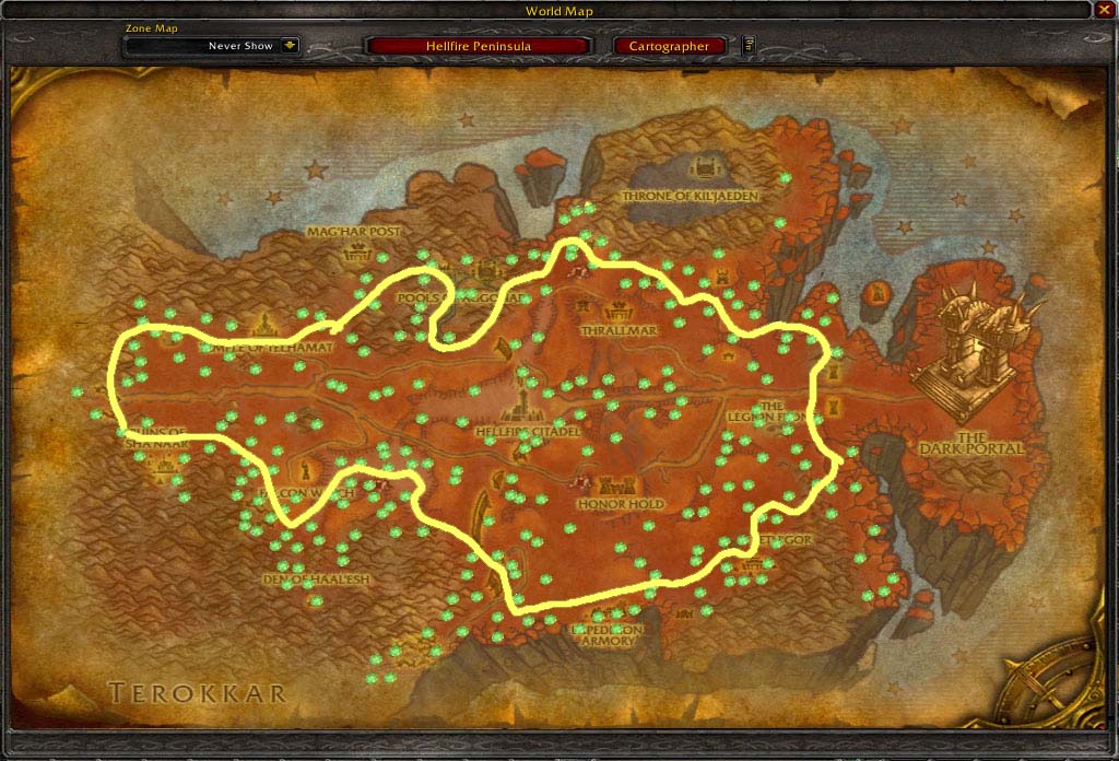 World Of Warcraft Map Outland