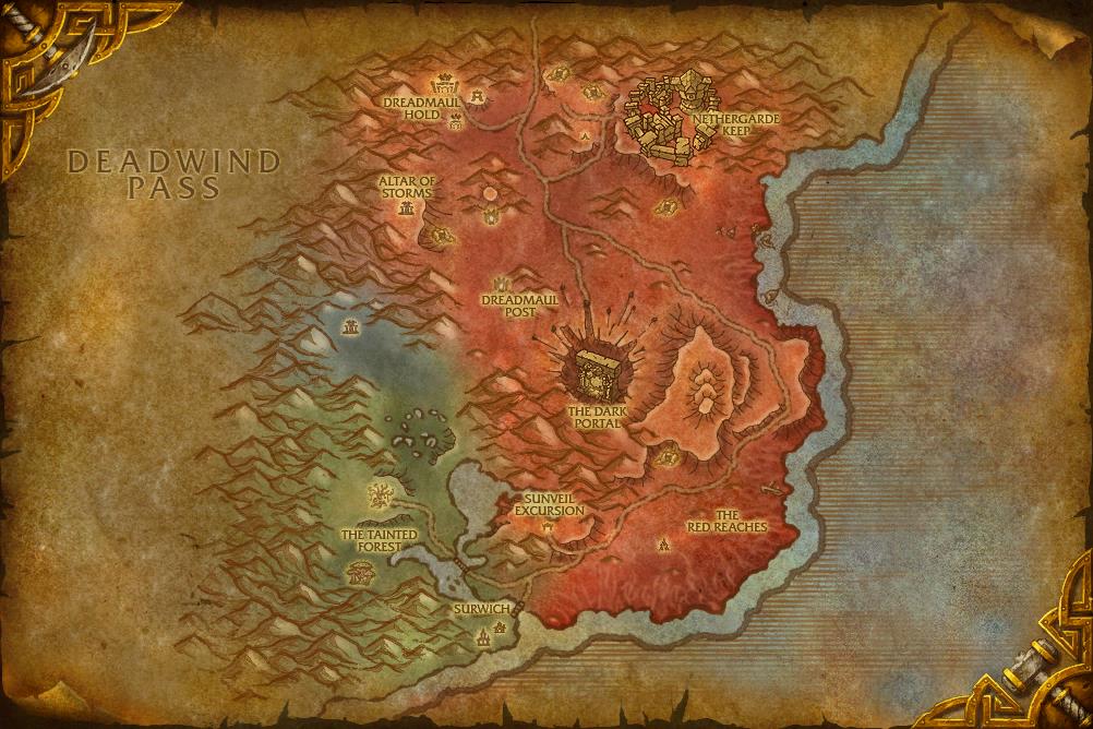 World Of Warcraft Map Outland