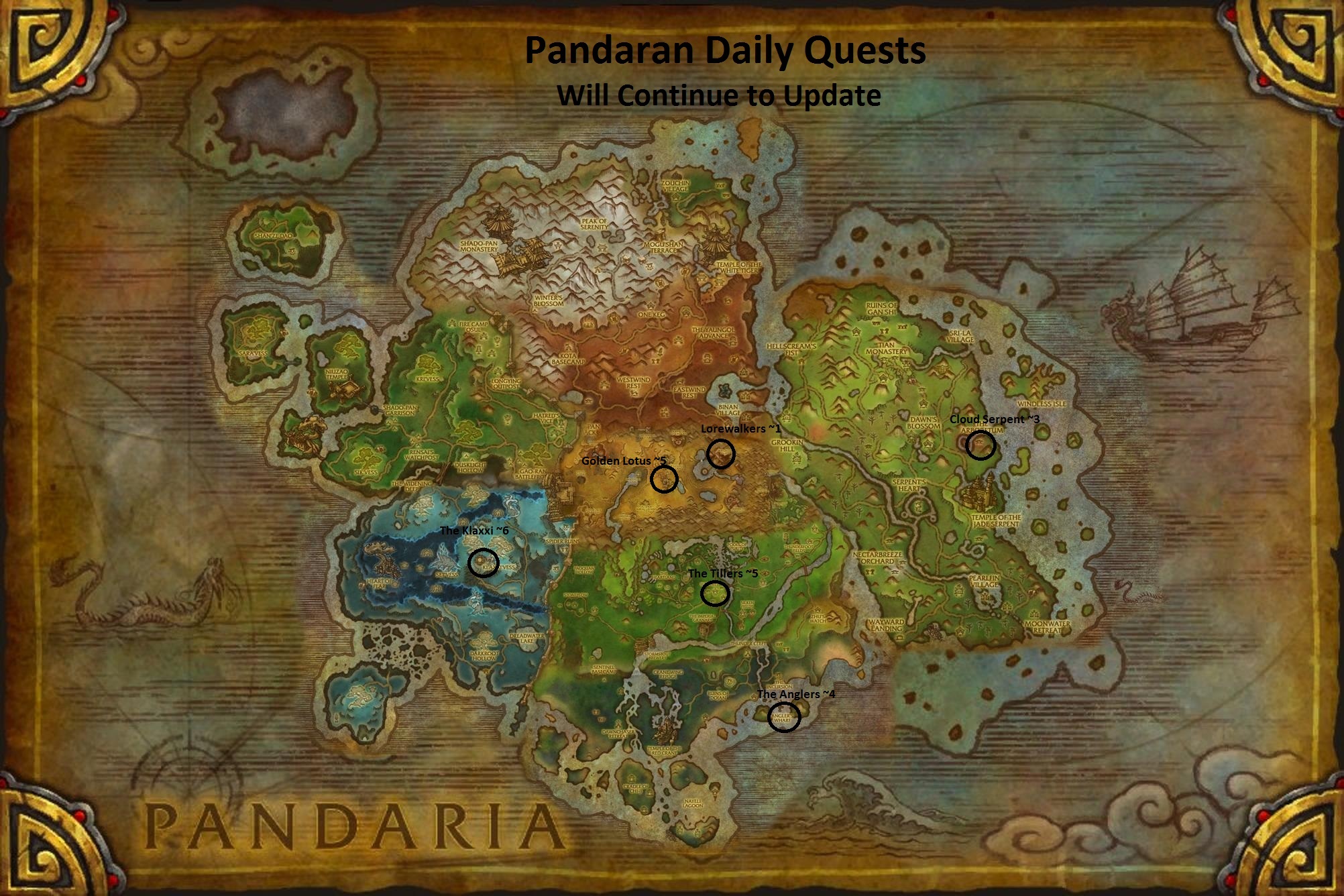 World Of Warcraft Map Pandaria