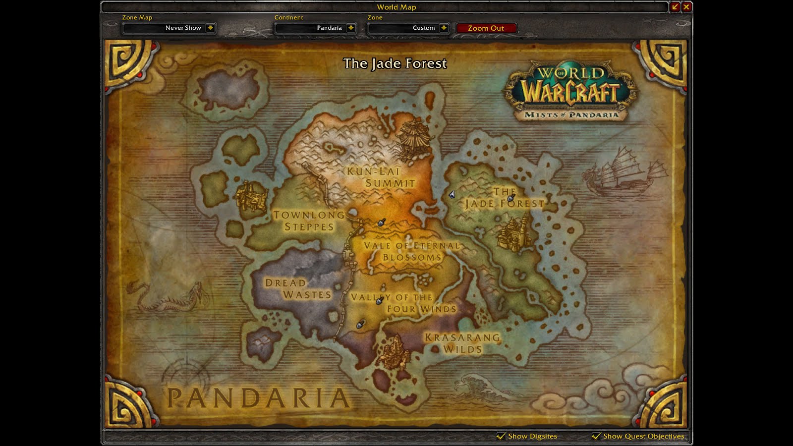 World Of Warcraft Mists Of Pandaria Map