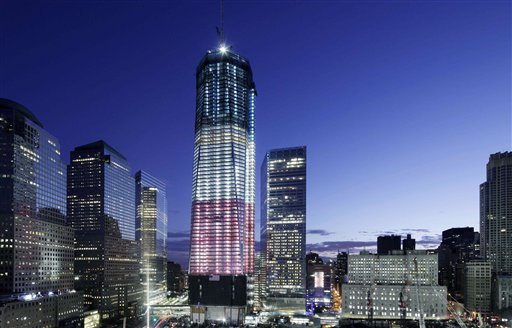 World Trade Center Memorial At Night