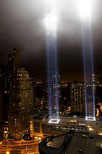 World Trade Center Memorial At Night