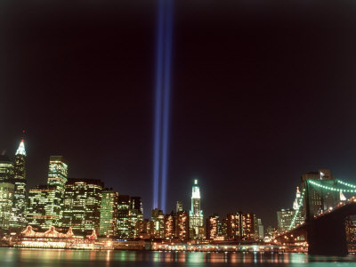 World Trade Center Memorial At Night