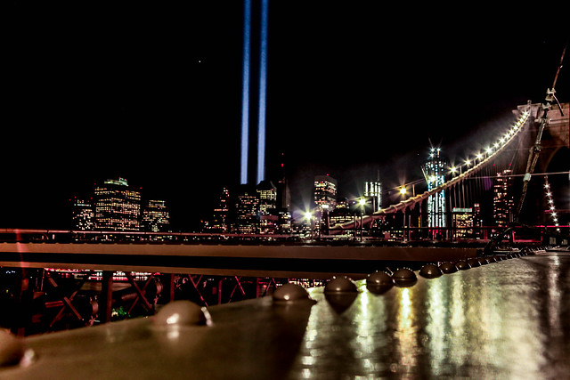 World Trade Center Memorial At Night