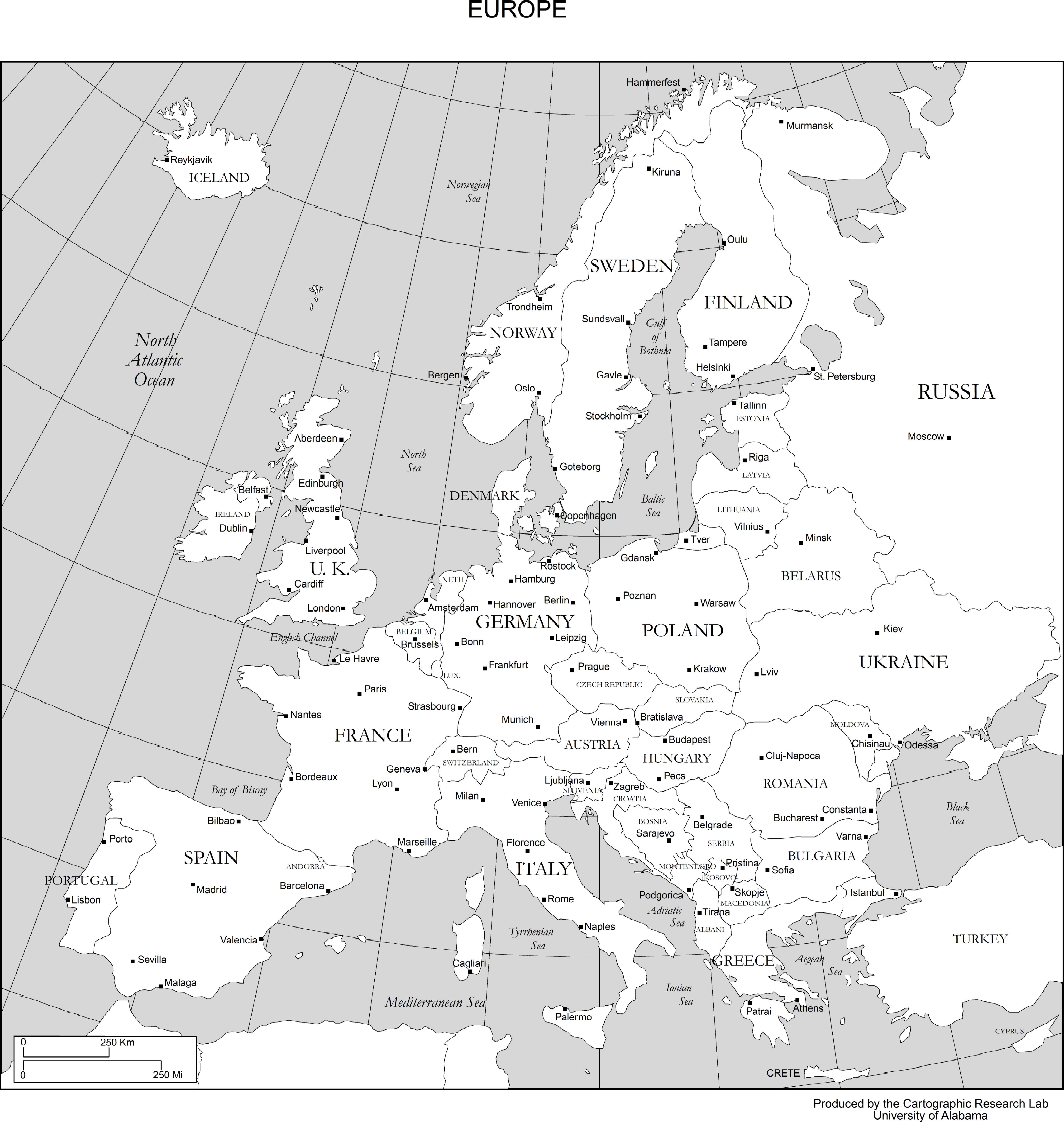 World War 1 Map Black And White