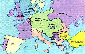 World War 1 Map Europe