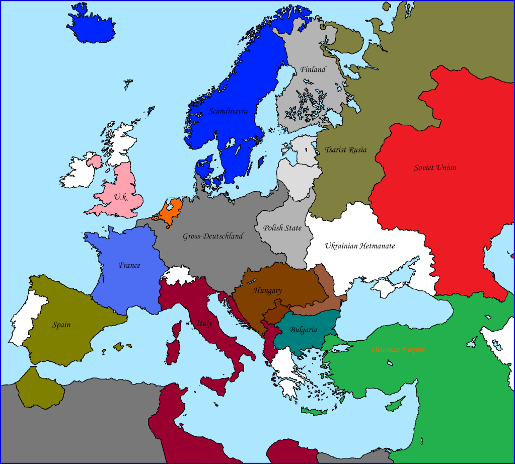 World War 1 Map Europe