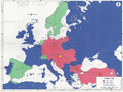 World War 1 Map Of Alliances