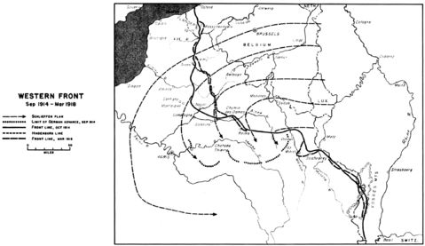 World War 1 Map Western Front