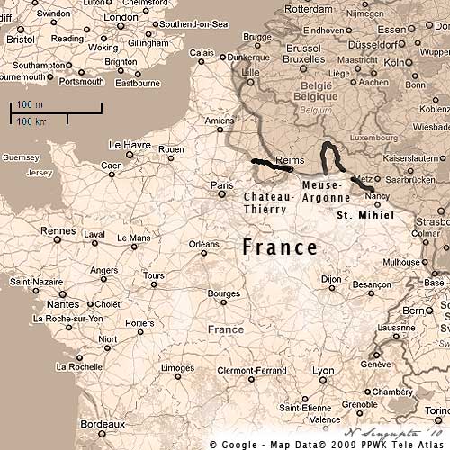 World War 1 Map Western Front