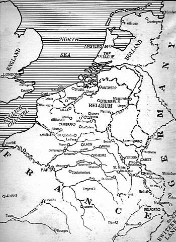 World War 1 Map Western Front