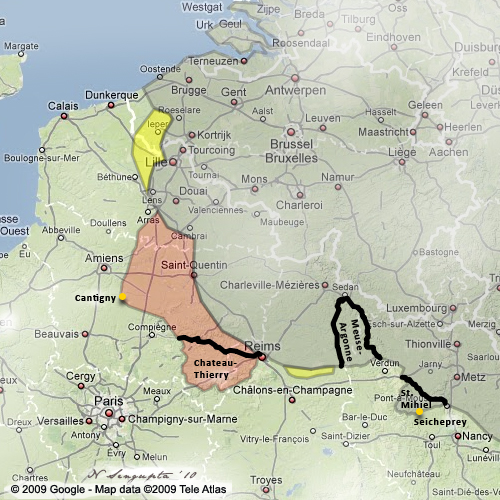 World War 1 Map Western Front