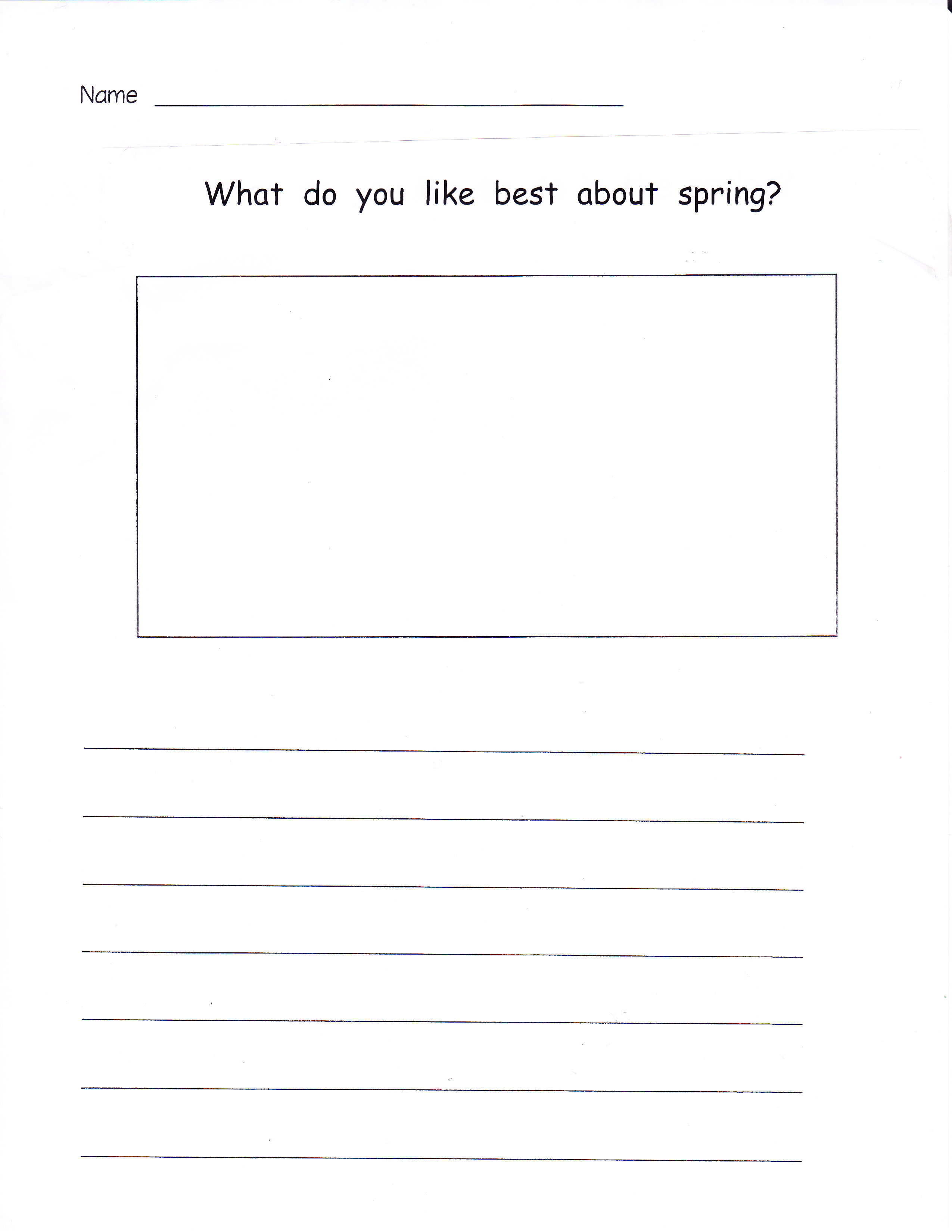 Writing Paper For Kindergarten Template