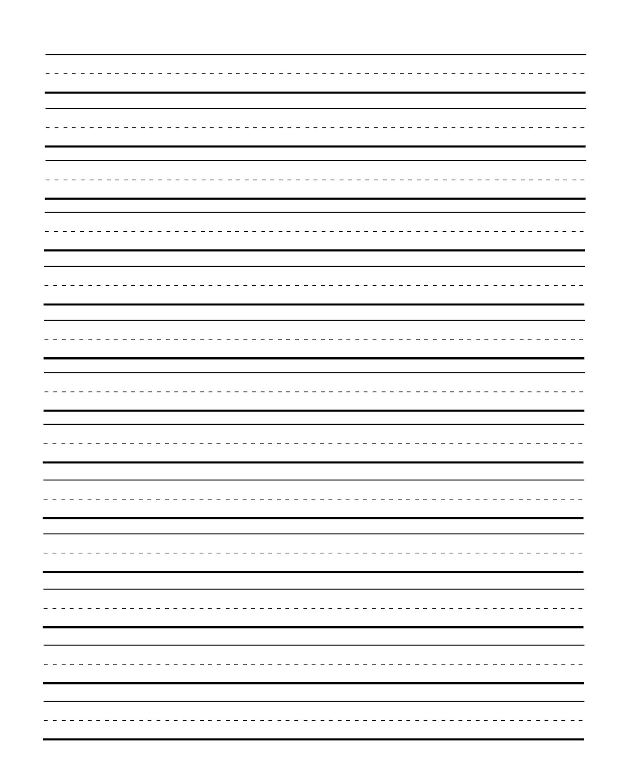 Writing Paper Template For Kindergarten