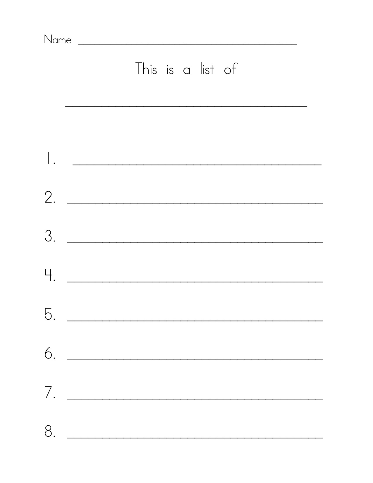 Writing Paper Template For Kindergarten