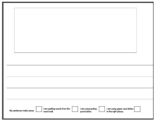 Writing Paper Template With Picture Space