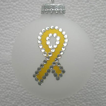 Yellow Support Our Troops Ribbon